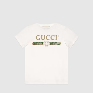 T-shirt pour enfant en coton avec logo Gucci
