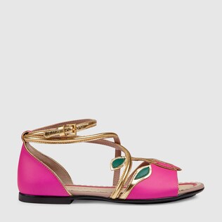Children's leather flower sandal