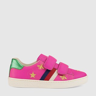 Zapatilla Deportiva Infantil de Piel con Abejas y Estrellas