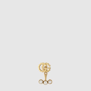 Single GG Running earring with pearls
