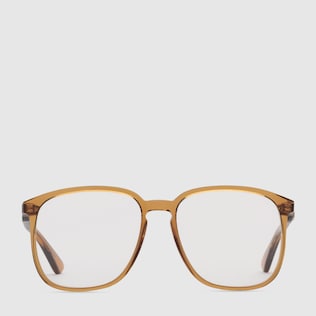 Square-frame acetate glasses