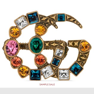 Anello multiplo Doppia G con cristalli