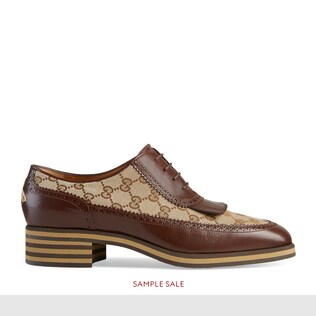 Leather and GG brogue shoe