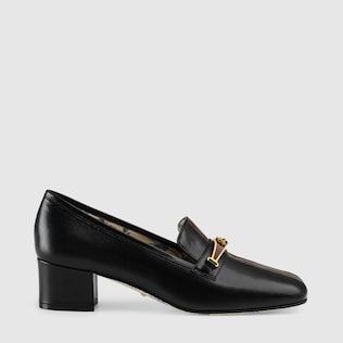 Escarpins en cuir avec bande