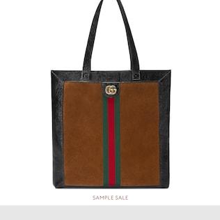 Borsa shopping Ophidia in pelle scamosciata misura grande