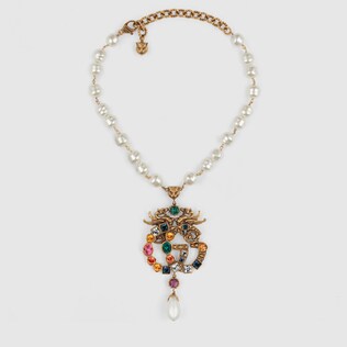 Collar con Doble G de Cristales
