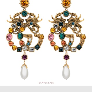 Crystal Double G earrings
