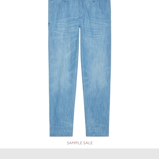 Pantalone chino in denim délavé
