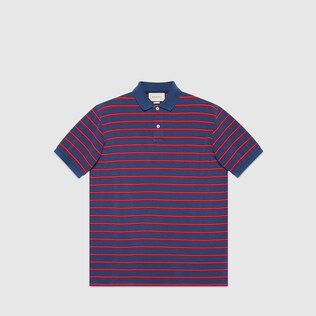 Polo in cotone a righe