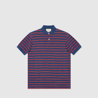Poloshirt aus gestreifter Baumwolle