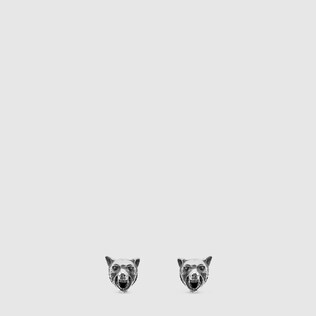Anger Forest Ohrringe aus Silber mit Wolfskopf