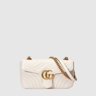 Kleine GG Marmont Schultertasche aus Matelassé