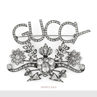 Broche Guccy avec cristaux