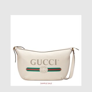 GUCCI プリント ハーフムーン ホーボーバッグ