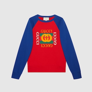Oversize sweatshirt with Gucci logo