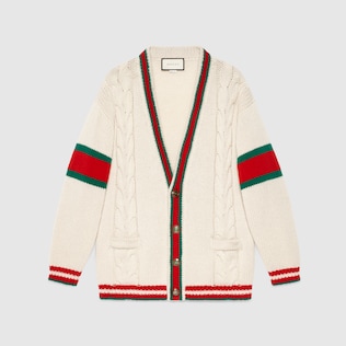 Cardigan oversize a trecce