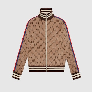 Chaqueta de Algodón de Jacquard GG