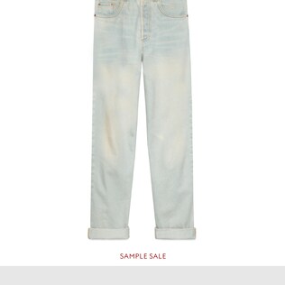 Pantalone anni '80 in denim délavé