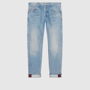Tapered denim pant with Web
