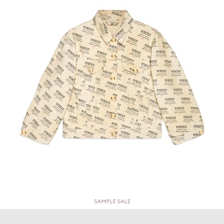 Jacke aus Denim mit Gucci Stamp-Druck