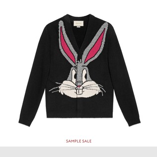 Cardigan in lana con Bugs Bunny
