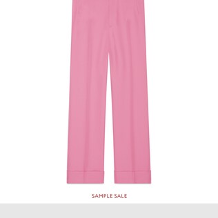 Hose aus Retro-Gabardine mit Aufschlag