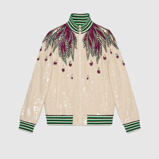 Embroidered sequin jacket