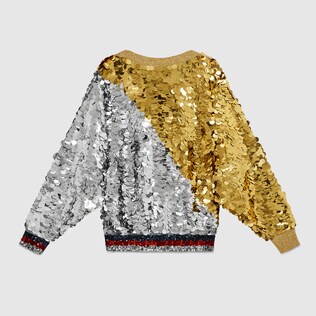 Gold and silver sequin top