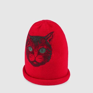 Cappello in lana con Mystic Cat
