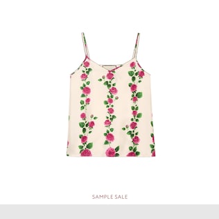 Rose Garden print silk tank