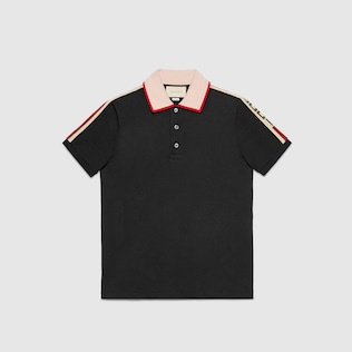 Polo en coton à rayure Gucci