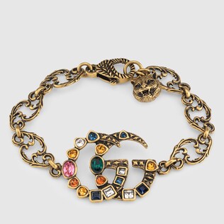 Crystal Double G bracelet