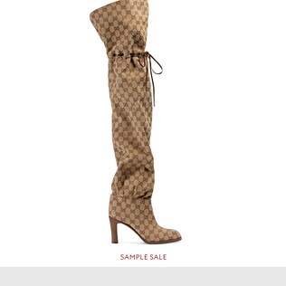 Original GG canvas over-the-knee boot
