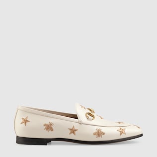 Mocassino Gucci Jordaan ricamato in pelle