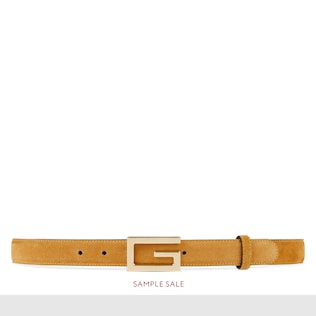 Suede belt with G buckle