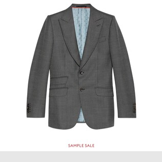 Giacca Mitford in lana con Gucci Magician