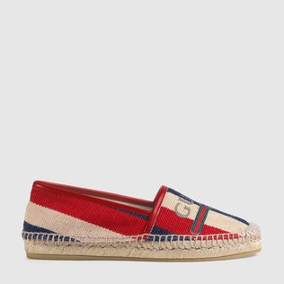 Espadrillas in tela Sylvie con logo Gucci