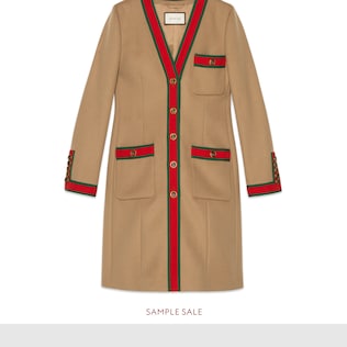 Cappotto in lana con motivo Web