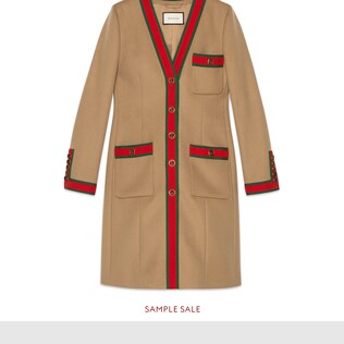 Wool coat with Web