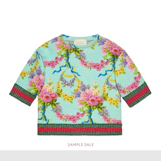 Children's flower garlands print sweatshirt