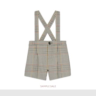 Baby retro check wool overall