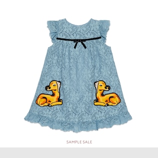 Baby lace dress with patches
