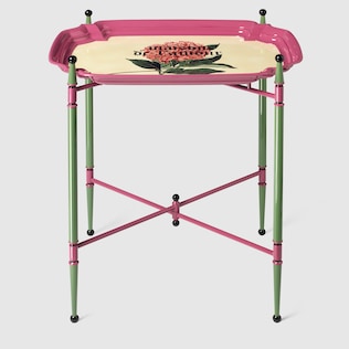 Table pliante en métal à imprimé « Maison de L'Amour »