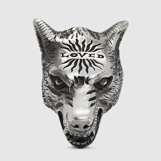 Bague tête de loup Anger Forest