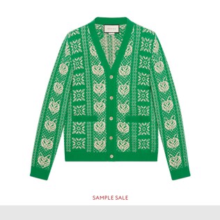 Cardigan lavorato a maglia con volpi