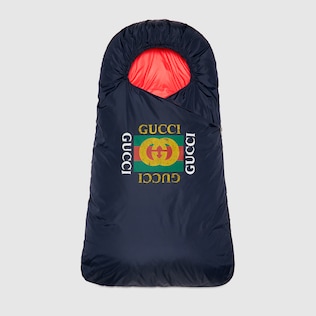 Baby footmuff with Gucci logo