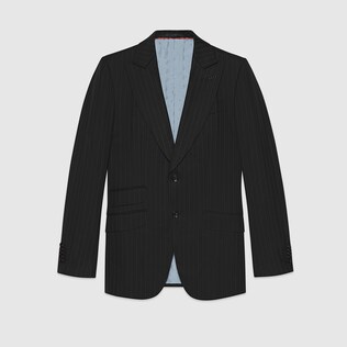 Mitford Jacke aus Wolle mit Nadelstreifen