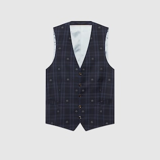 Bee check formal waistcoat