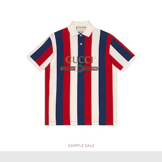Poloshirt mit Baiadera-Motiv und Gucci Logo