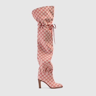 GG canvas over-the-knee boot